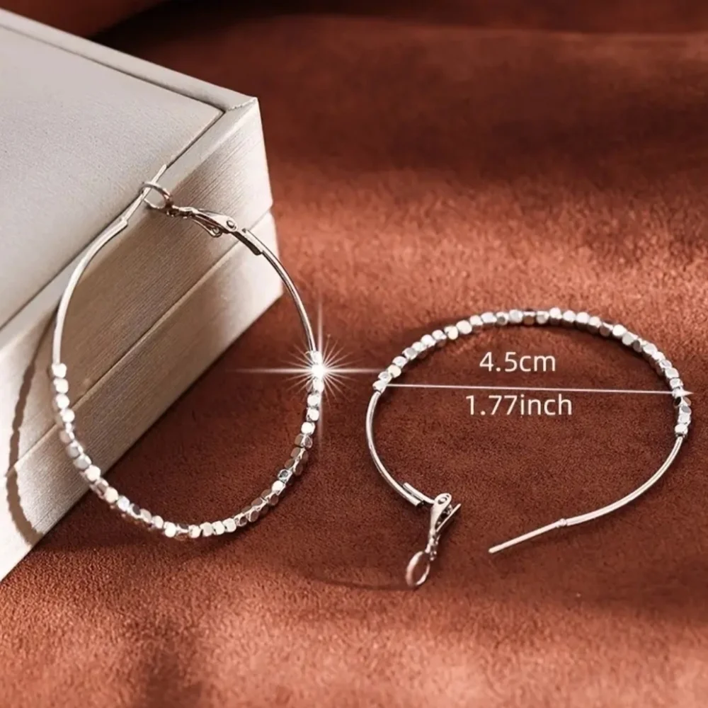 Gorgeous Rose Gold Cubic Bead Earrings